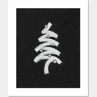 Christmas Tree White Posters and Art